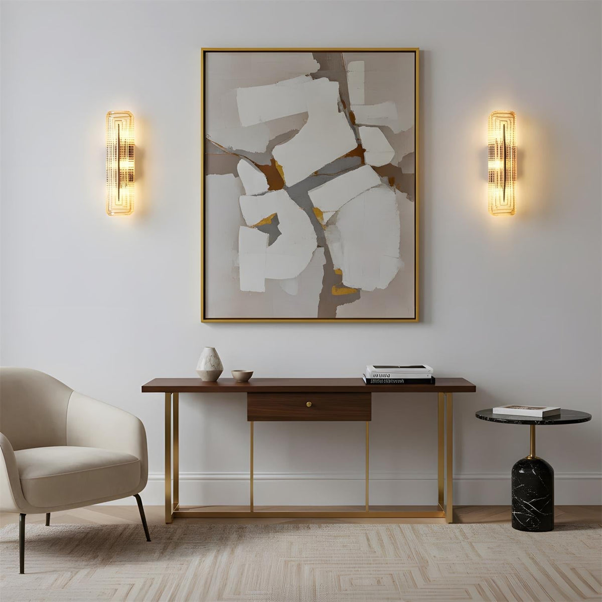 Geometric Wall Lights — Sculpted Silhouette Crystalline Glow