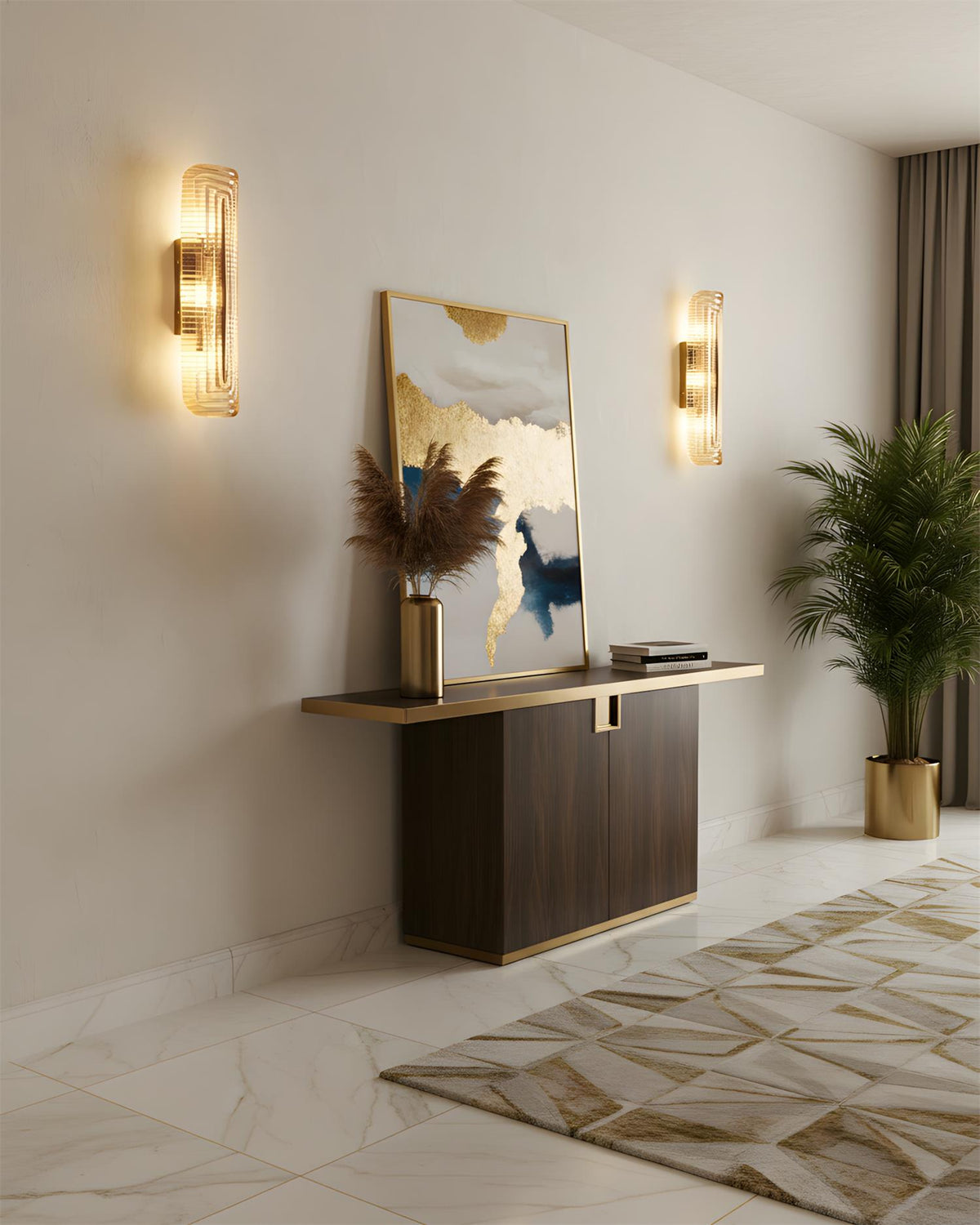 Geometric Wall Lights — Sculpted Silhouette Crystalline Glow