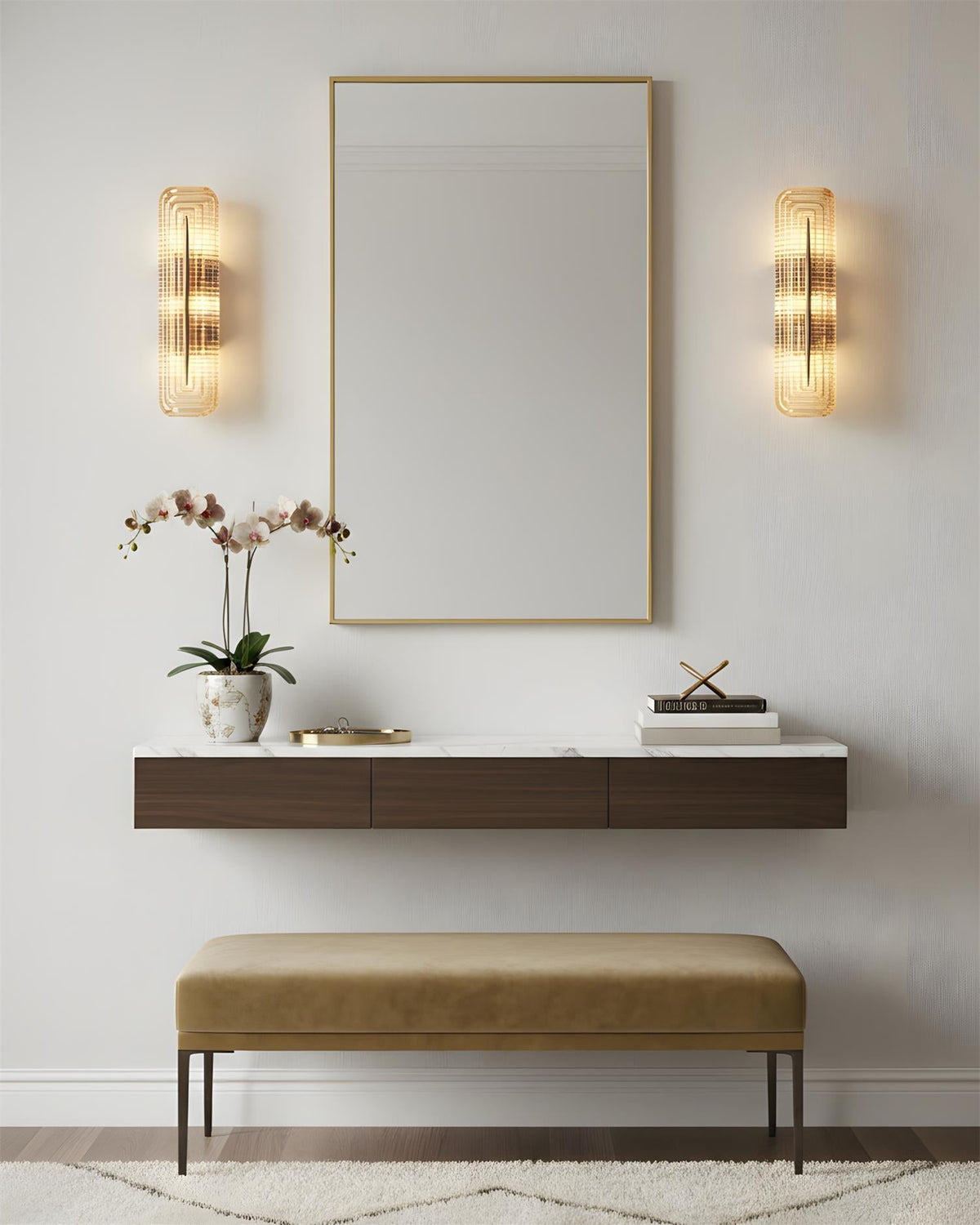 Geometric Wall Lights — Sculpted Silhouette Crystalline Glow