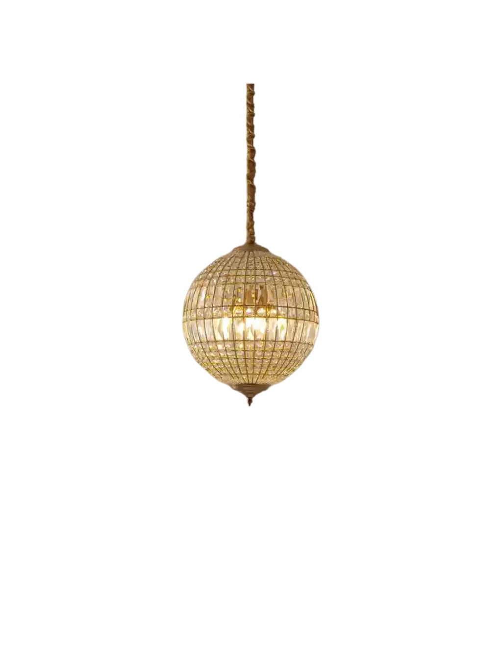 Antique Brass French Chandelier Warm Ambient Crystal Globe