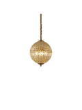 Antique Brass French Chandelier Warm Ambient Crystal Globe