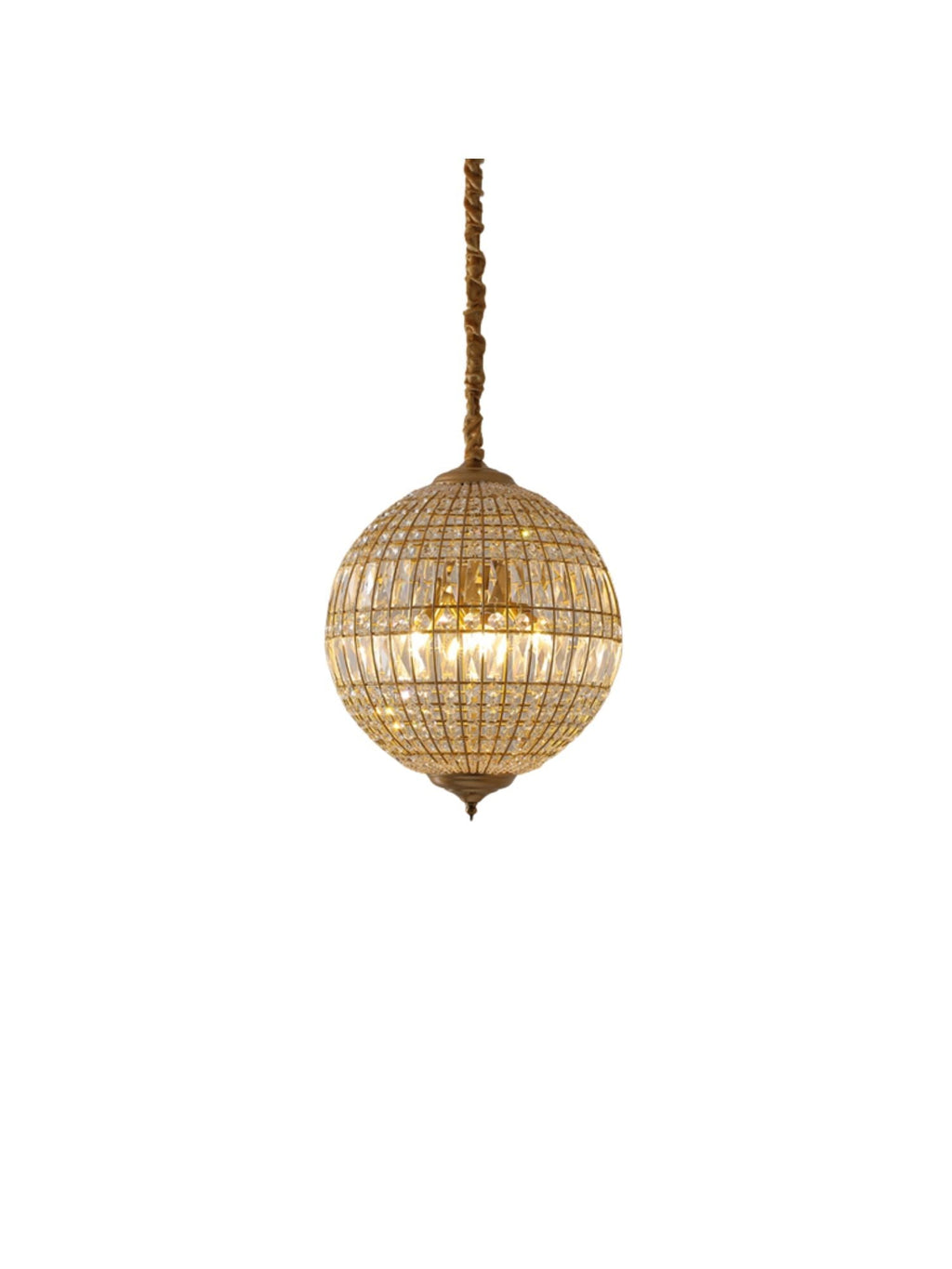 Antique Brass French Chandelier Warm Ambient Crystal Globe