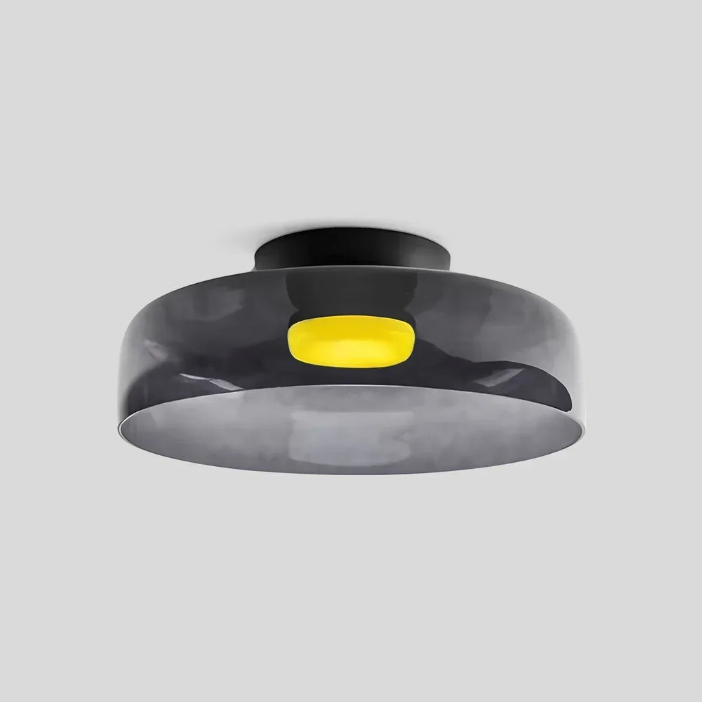 Taklampe i farget glass til soverommet med beroligende, diffust lys
