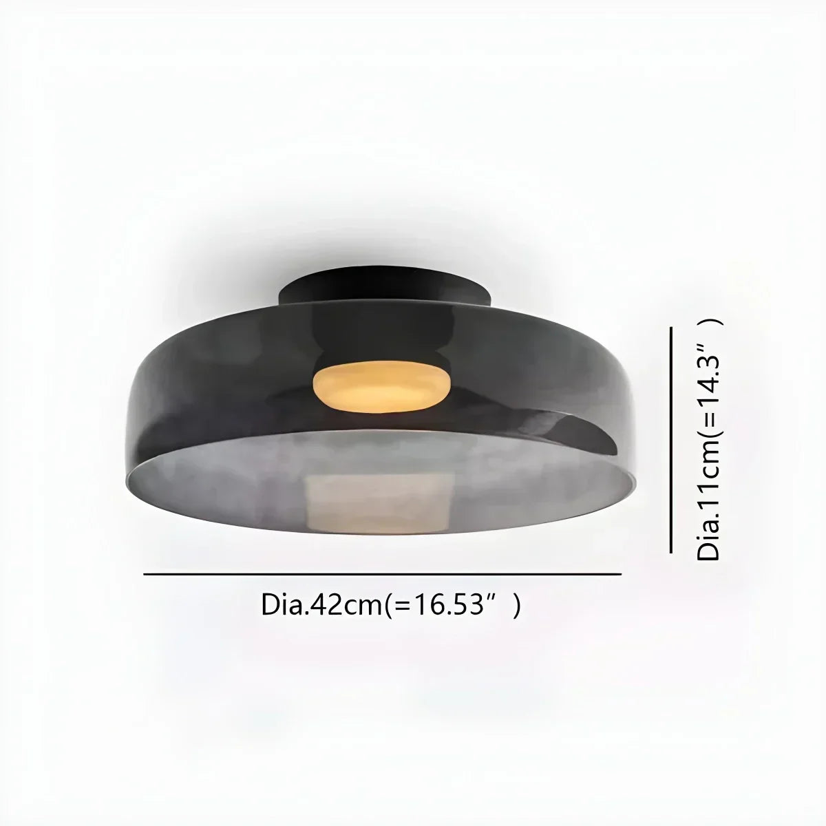 Taklampe i farget glass til soverommet med beroligende, diffust lys