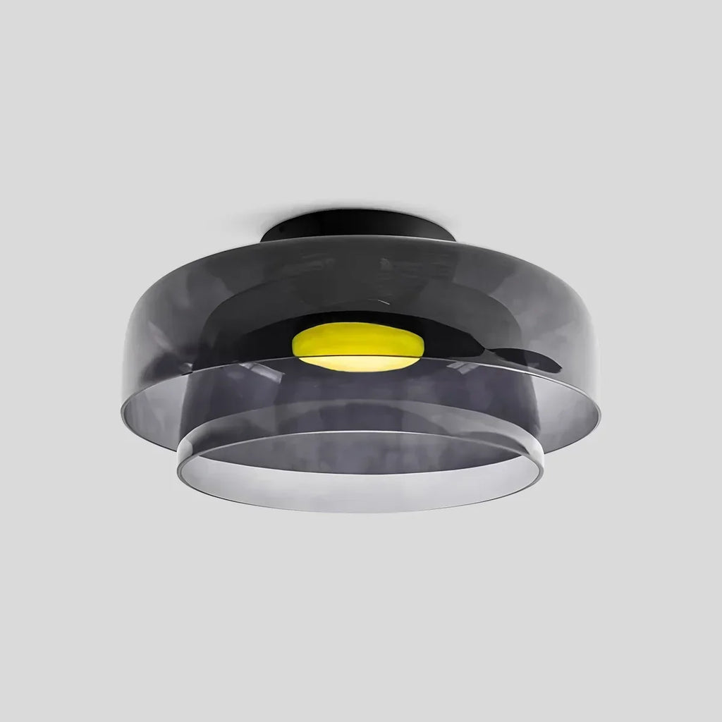 Taklampe i farget glass til soverommet med beroligende, diffust lys