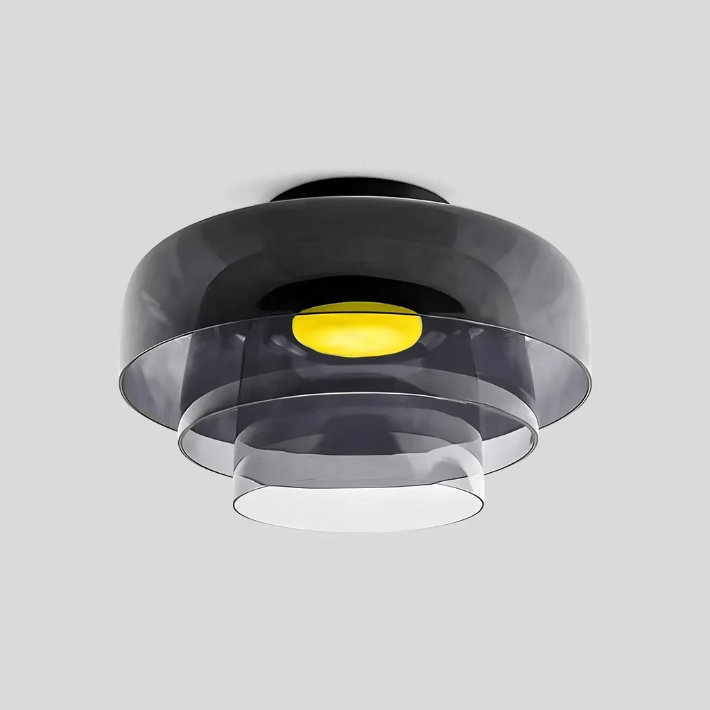 Taklampe i farget glass til soverommet med beroligende, diffust lys