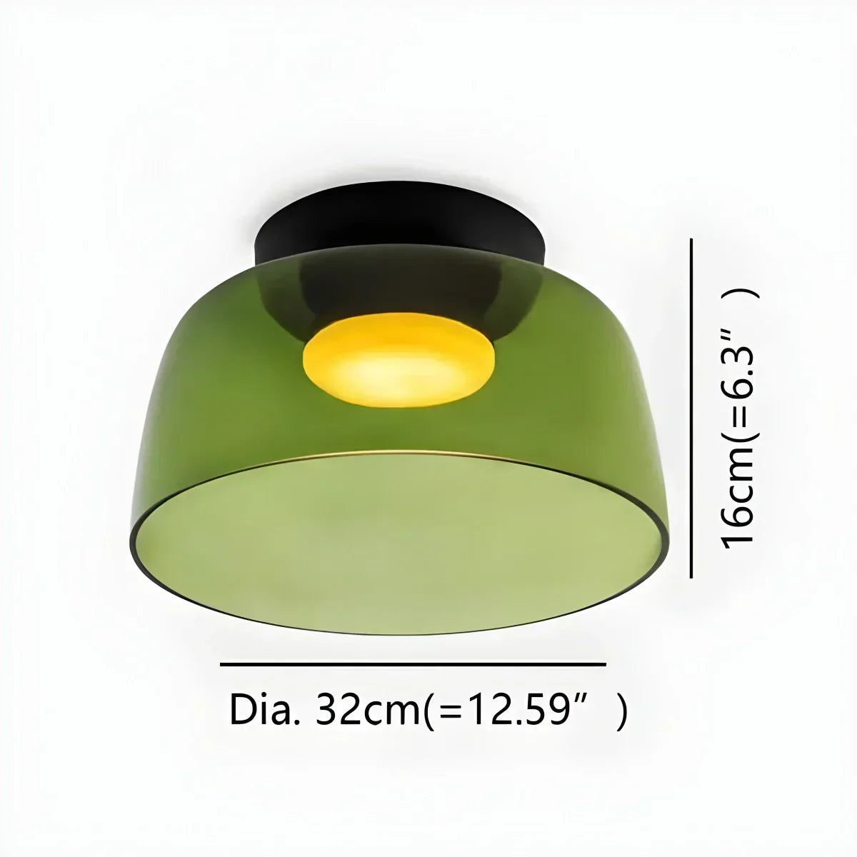 Colored Glass Bedroom Ceiling Light With Soothing Diffused Glow