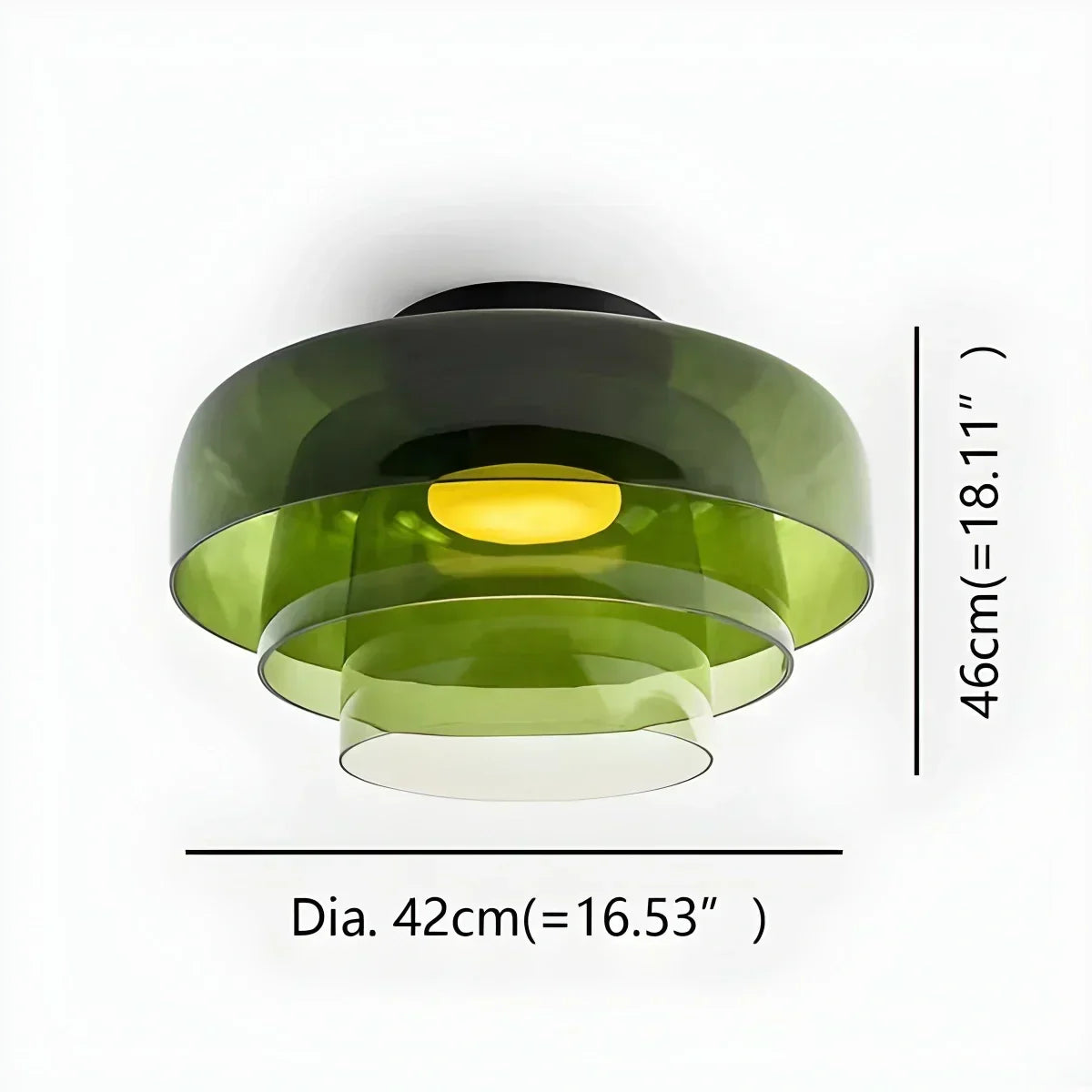 Taklampe i farget glass til soverommet med beroligende, diffust lys