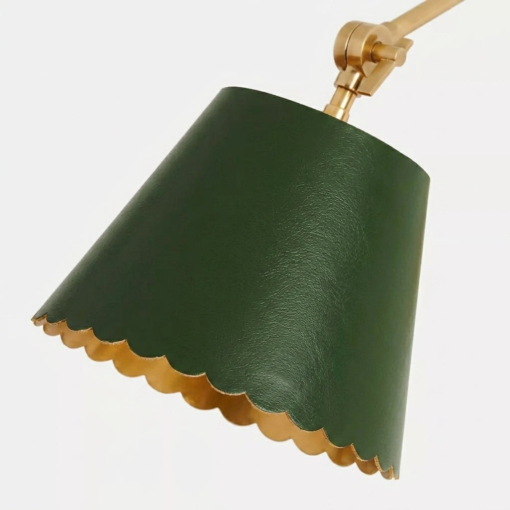 Foldray Scalloped Drum Wall Sconce - Modern Rustic Compact Wall Light