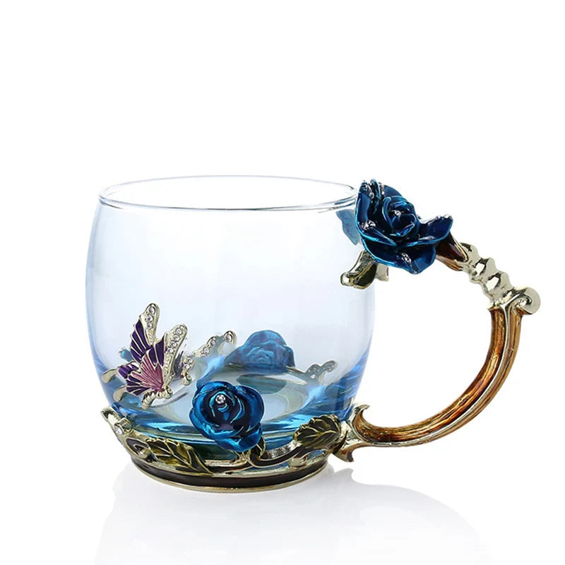 Transparent Coffee And Tea Mug Set Including Elegant Accessories