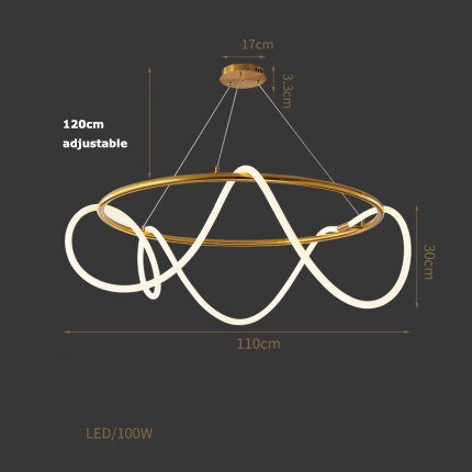 Coleção de candeeiros LED minimalistas e contemporâneos nórdicos Aurelium