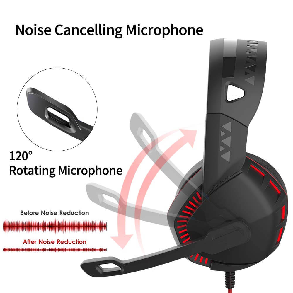 Multi Platform Headphones, Integrated LED Light, And Tactile Volume Controls