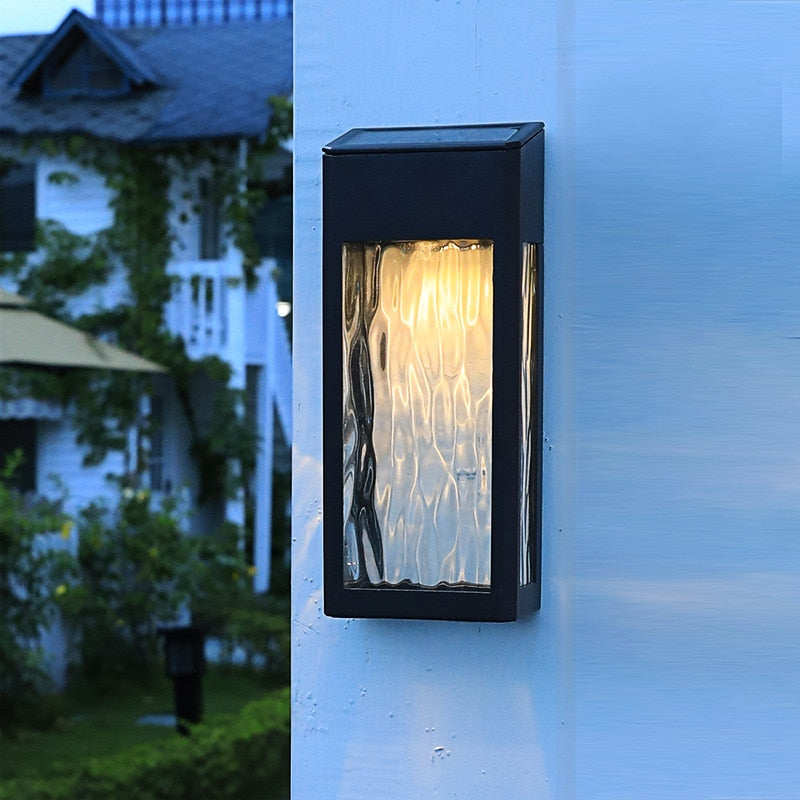 Solar Powered Outdoor Wall Mounted Lamp With Sensor