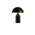 Lampada da tavolo a forma di fungo Aurex in stile nordico, design scultoreo nero, bianco e oro