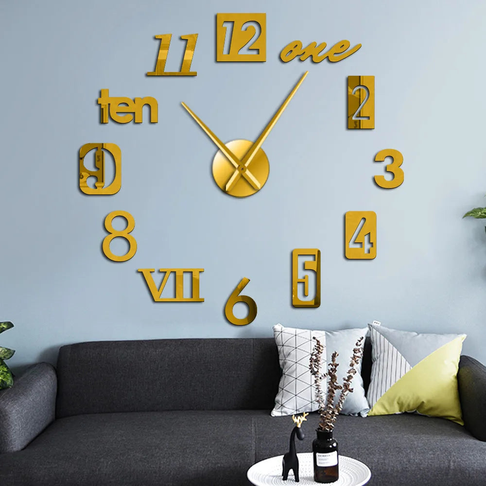 Round Wall Clock Quiet Sweep Movement Elegant Minimalist Dial Design