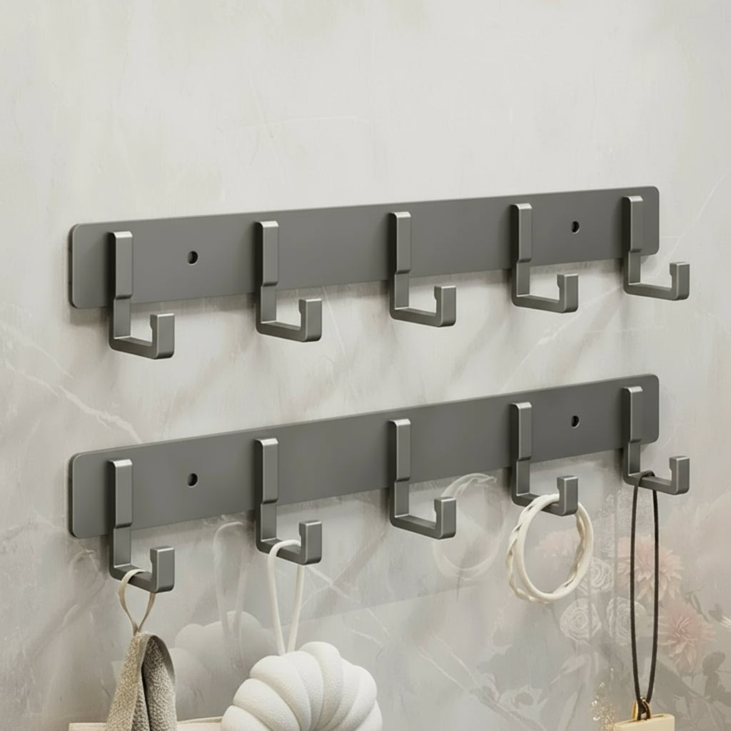 Heavy Duty Wall Coat Rack — Stable Black Hooks And Bracket