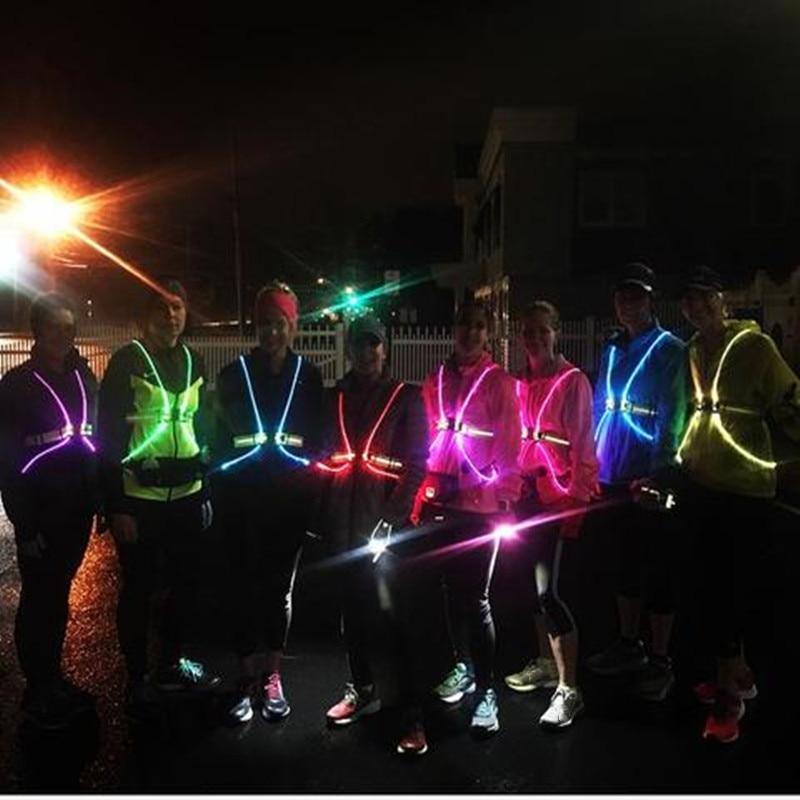 Reflective Lighted Safety Vest, Foldable Profile And High Visibility Trim