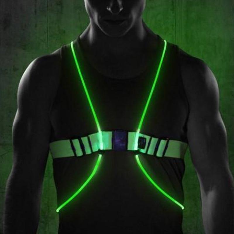 Reflective Lighted Safety Vest, Foldable Profile And High Visibility Trim