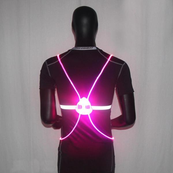 Reflective Lighted Safety Vest, Foldable Profile And High Visibility Trim