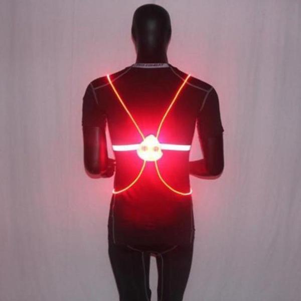 Reflective Lighted Safety Vest, Foldable Profile And High Visibility Trim
