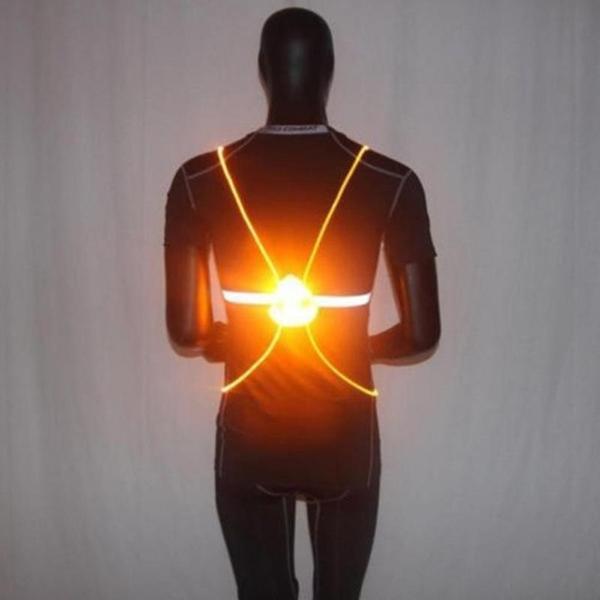Reflective Lighted Safety Vest, Foldable Profile And High Visibility Trim