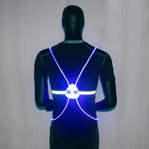 Reflective Lighted Safety Vest, Foldable Profile And High Visibility Trim