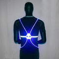 Reflective Lighted Safety Vest, Foldable Profile And High Visibility Trim