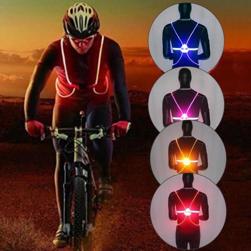 Reflective Lighted Safety Vest, Foldable Profile And High Visibility Trim