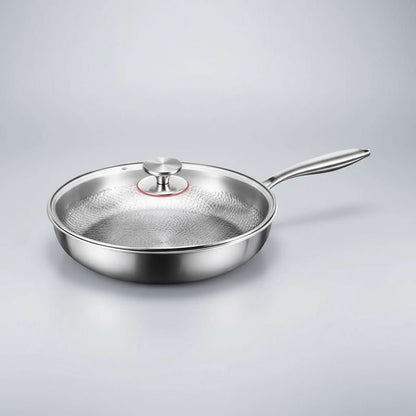Titanium Non-Stick Frying Pan with Hammered Finish for Enhanced Cooking | ribuella