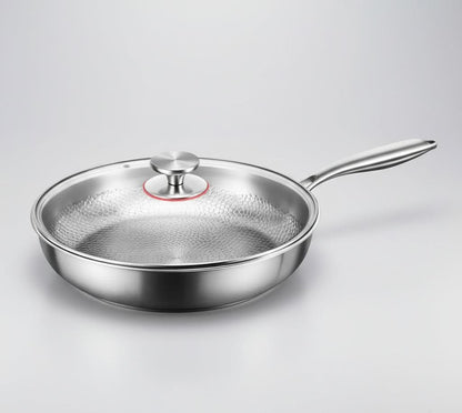 Titanium Non-Stick Frying Pan with Hammered Finish for Enhanced Cooking | ribuella