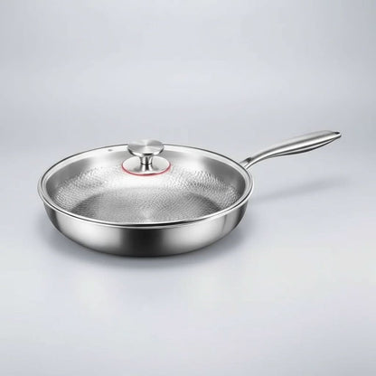 Titanium Non-Stick Frying Pan with Hammered Finish for Enhanced Cooking | ribuella
