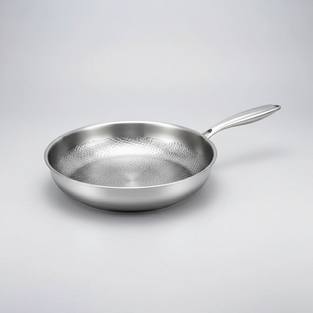 Titanium Non-Stick Frying Pan with Hammered Finish for Enhanced Cooking | ribuella