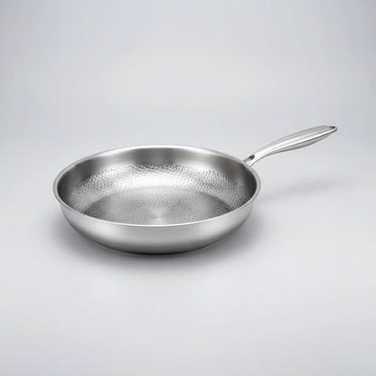 Titanium Non-Stick Frying Pan with Hammered Finish for Enhanced Cooking | ribuella