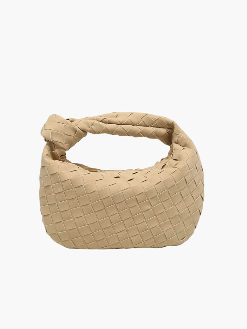 Vegan Suede-Style Handbag with Knot Design | ribuella