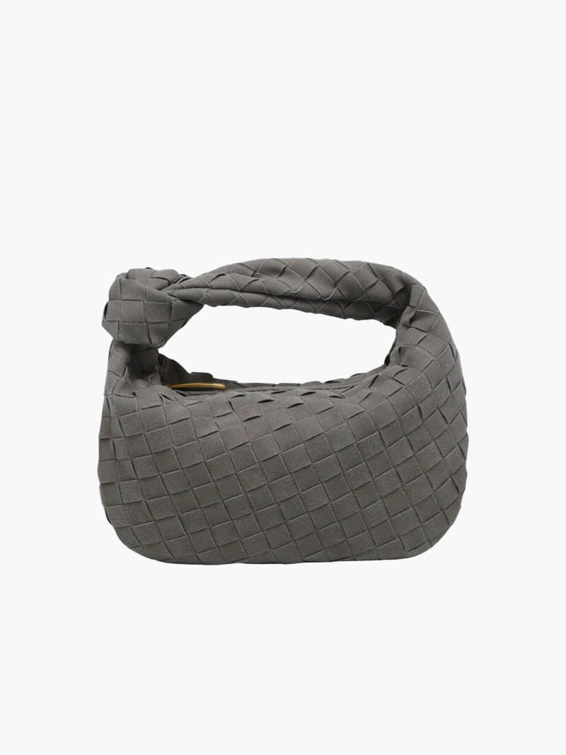 Vegan Suede-Style Handbag with Knot Design | ribuella
