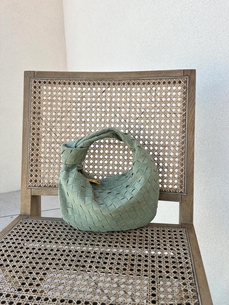 Vegan Suede-Style Handbag with Knot Design | ribuella