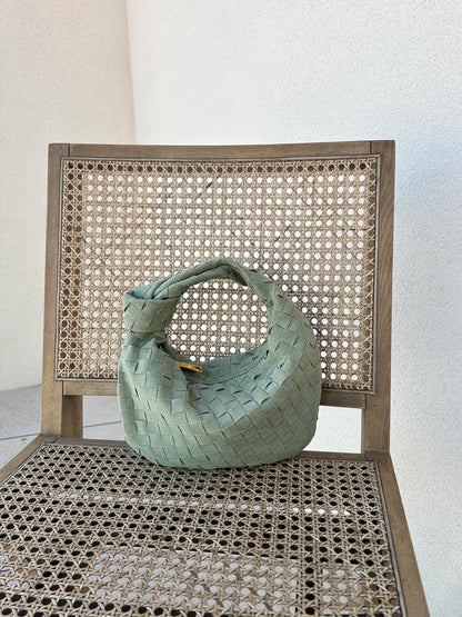 Vegan Suede-Style Handbag with Knot Design | ribuella