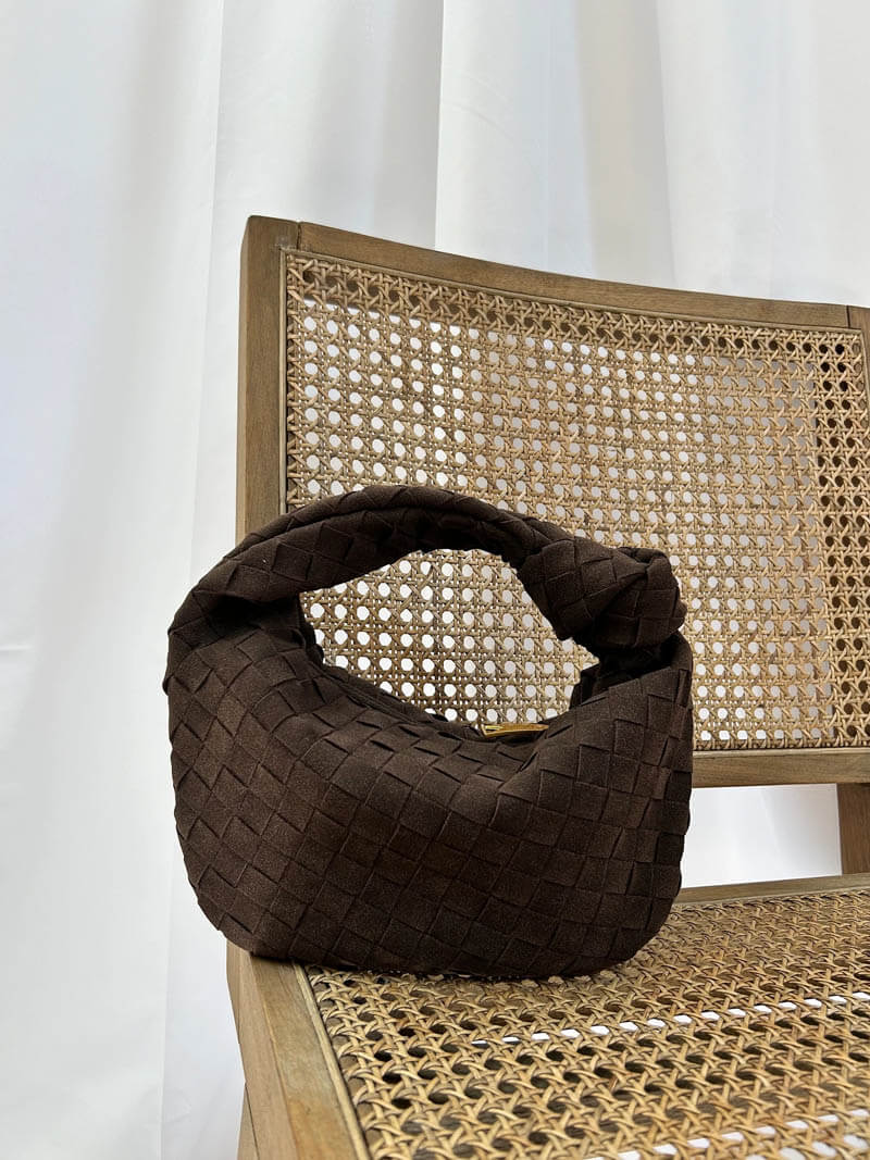Vegan Suede-Style Handbag with Knot Design | ribuella
