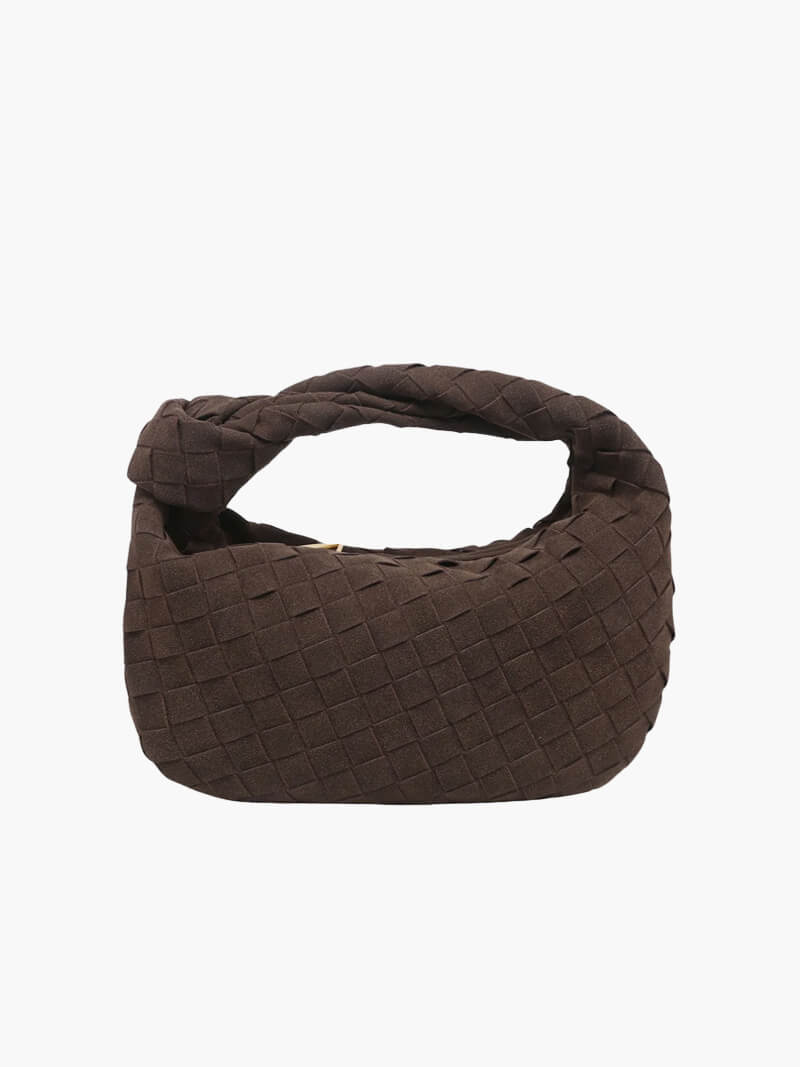 Vegan Suede-Style Handbag with Knot Design | ribuella