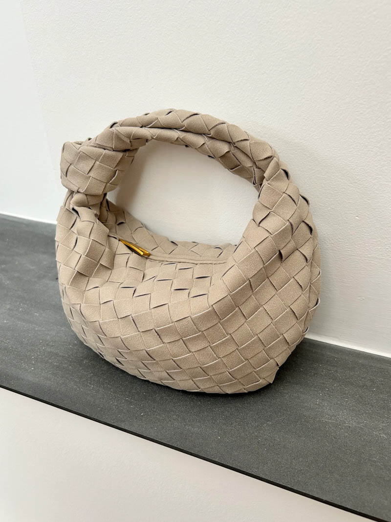 Vegan Suede-Style Handbag with Knot Design | ribuella