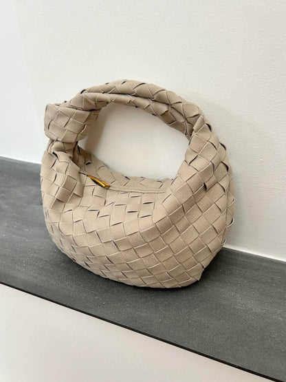 Vegan Suede-Style Handbag with Knot Design | ribuella