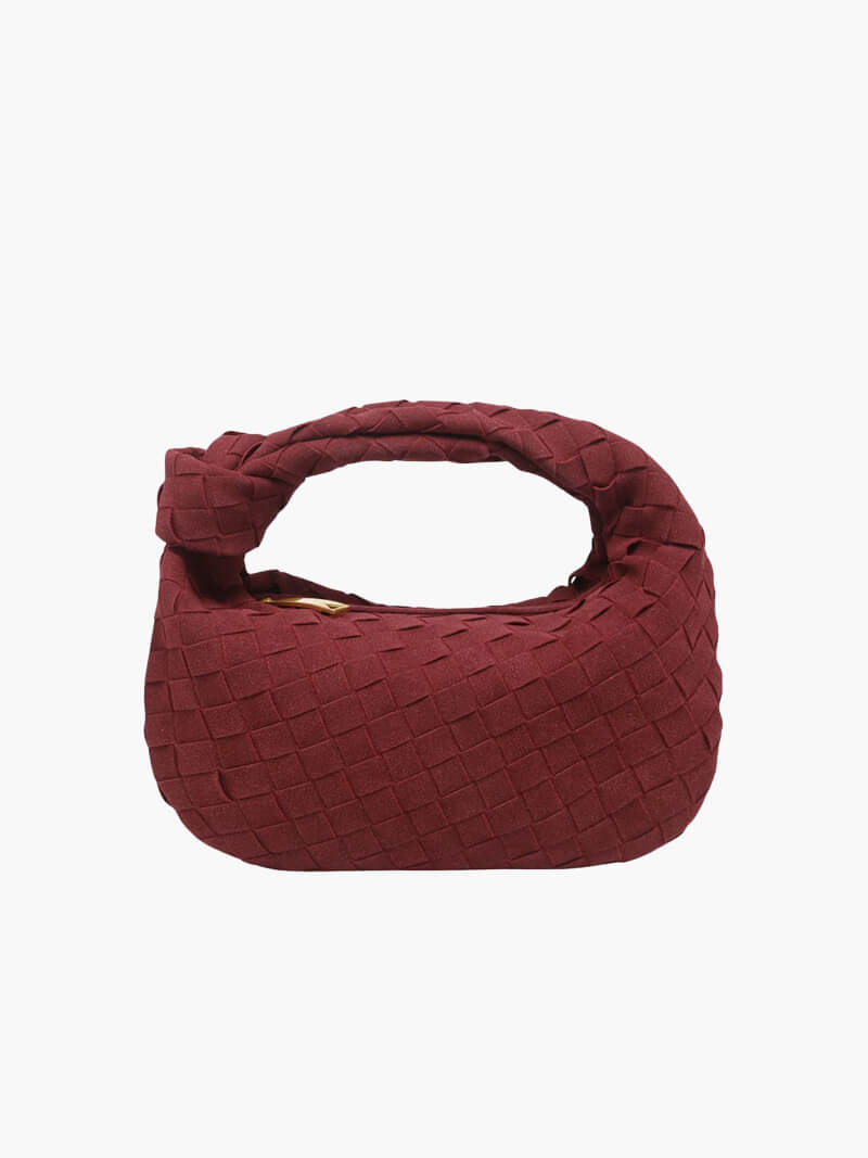 Vegan Suede-Style Handbag with Knot Design | ribuella