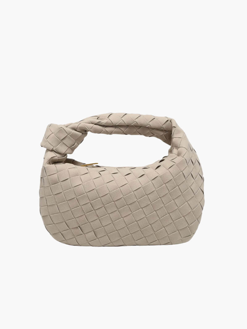 Vegan Suede-Style Handbag with Knot Design | ribuella