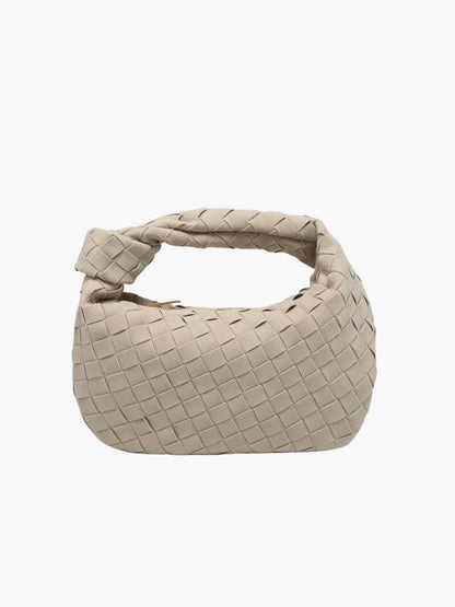 Vegan Suede-Style Handbag with Knot Design | ribuella