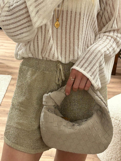 Vegan Suede-Style Handbag with Knot Design | ribuella