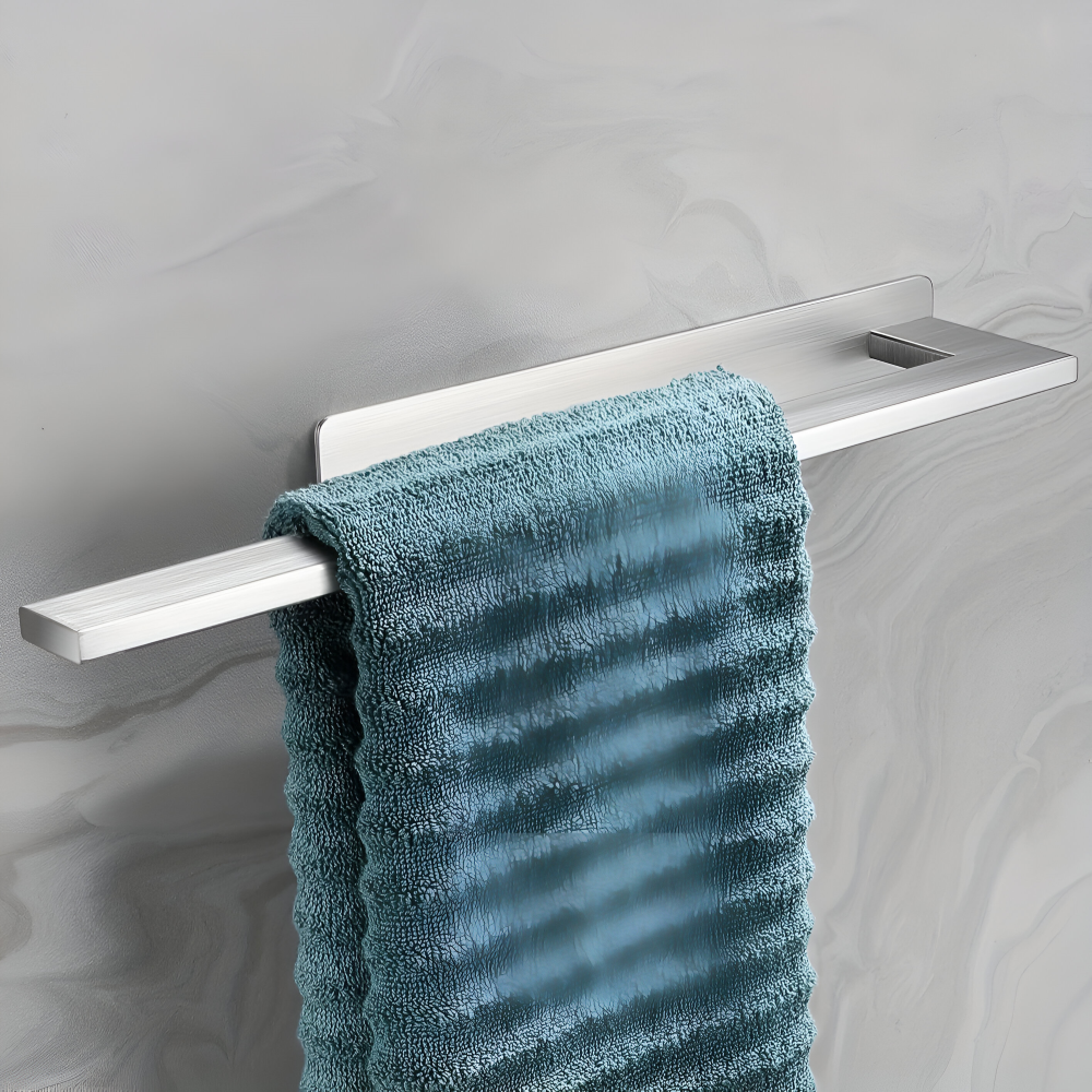 Self-Adhesive Towel Holder for Wall Mounting - Moisture-Resistant Stainless Steel | ribuella