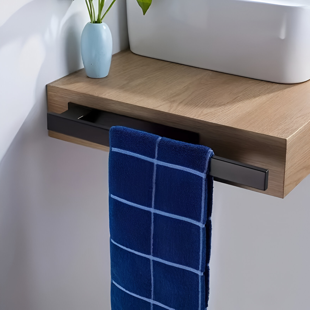 Self-Adhesive Towel Holder for Wall Mounting - Moisture-Resistant Stainless Steel | ribuella