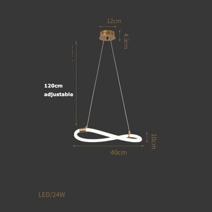 Coleção de candeeiros LED minimalistas e contemporâneos nórdicos Aurelium