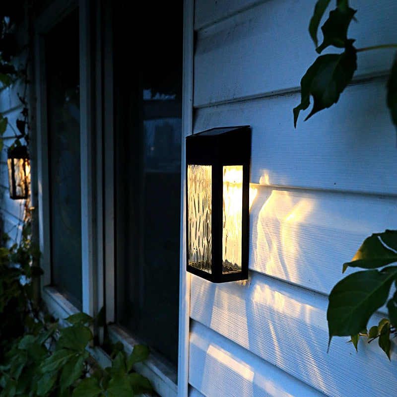 Wandlamp voor buiten op zonne-energie met sensor