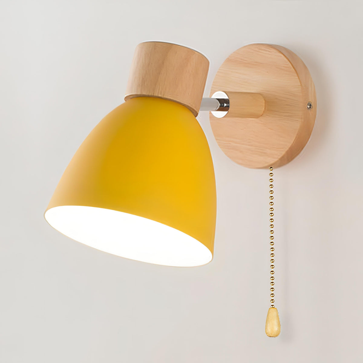 Applique murale scandinave minimaliste, format compact, simple interrupteur à tirette